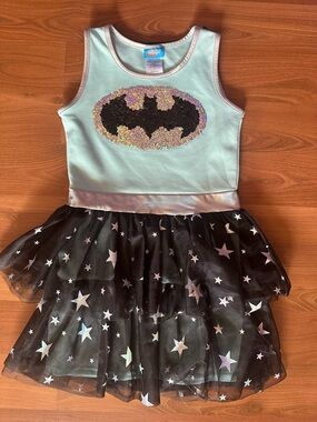 DC Girls Mint and Black Sequin Batgirl Tutu Dress